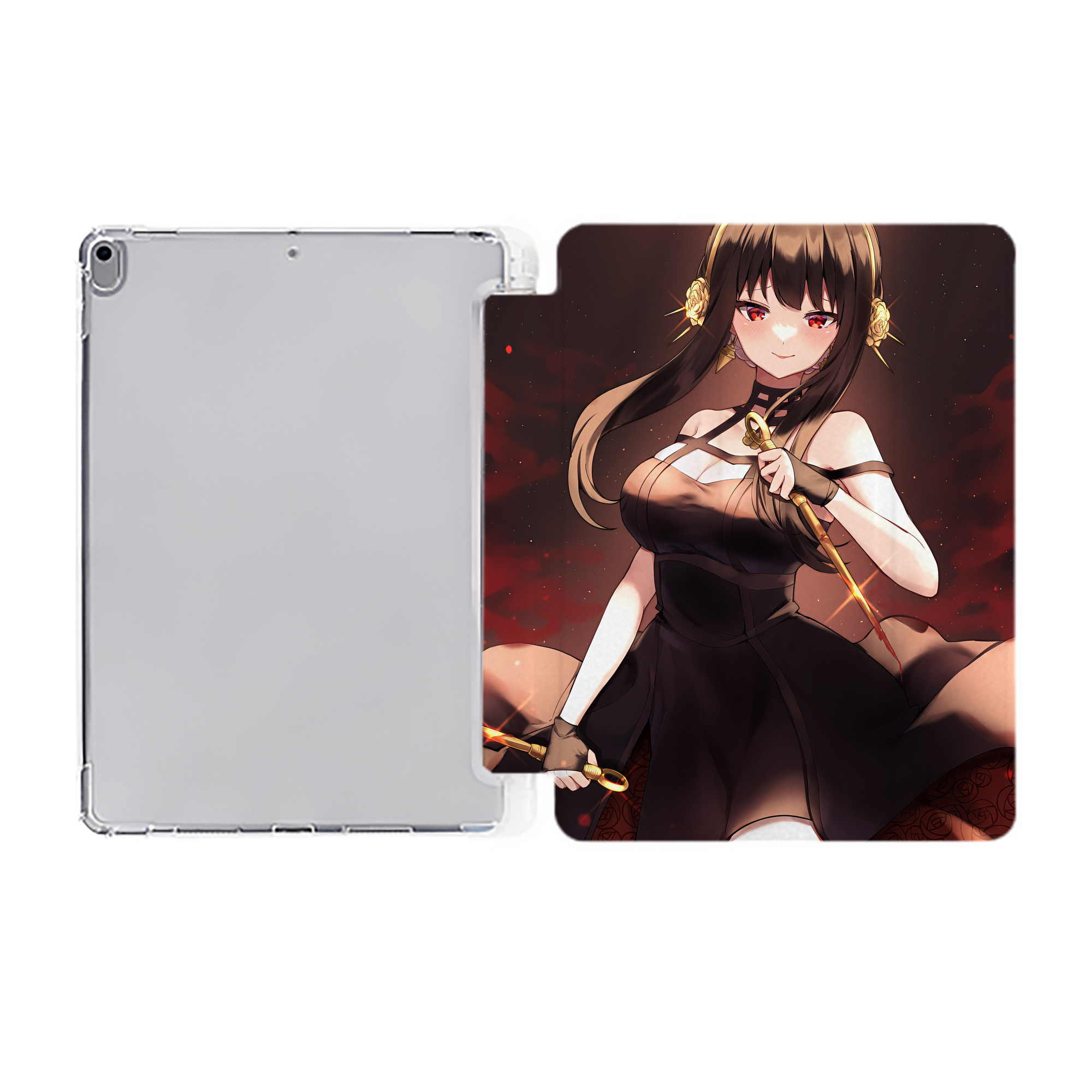 （画像用） SPY×FAMILY间谍家家酒 IPad ケース ペン収納付き 三つ折りスタンド PUレザー×シリコン 対応機種9.5/10.5/10.9インチ